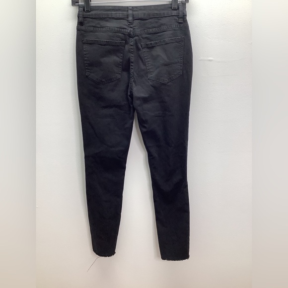 Angel Kiss Size 5/27 4 Button Closure Black Ripped Jeans. Preowned - Picture 3 of 6